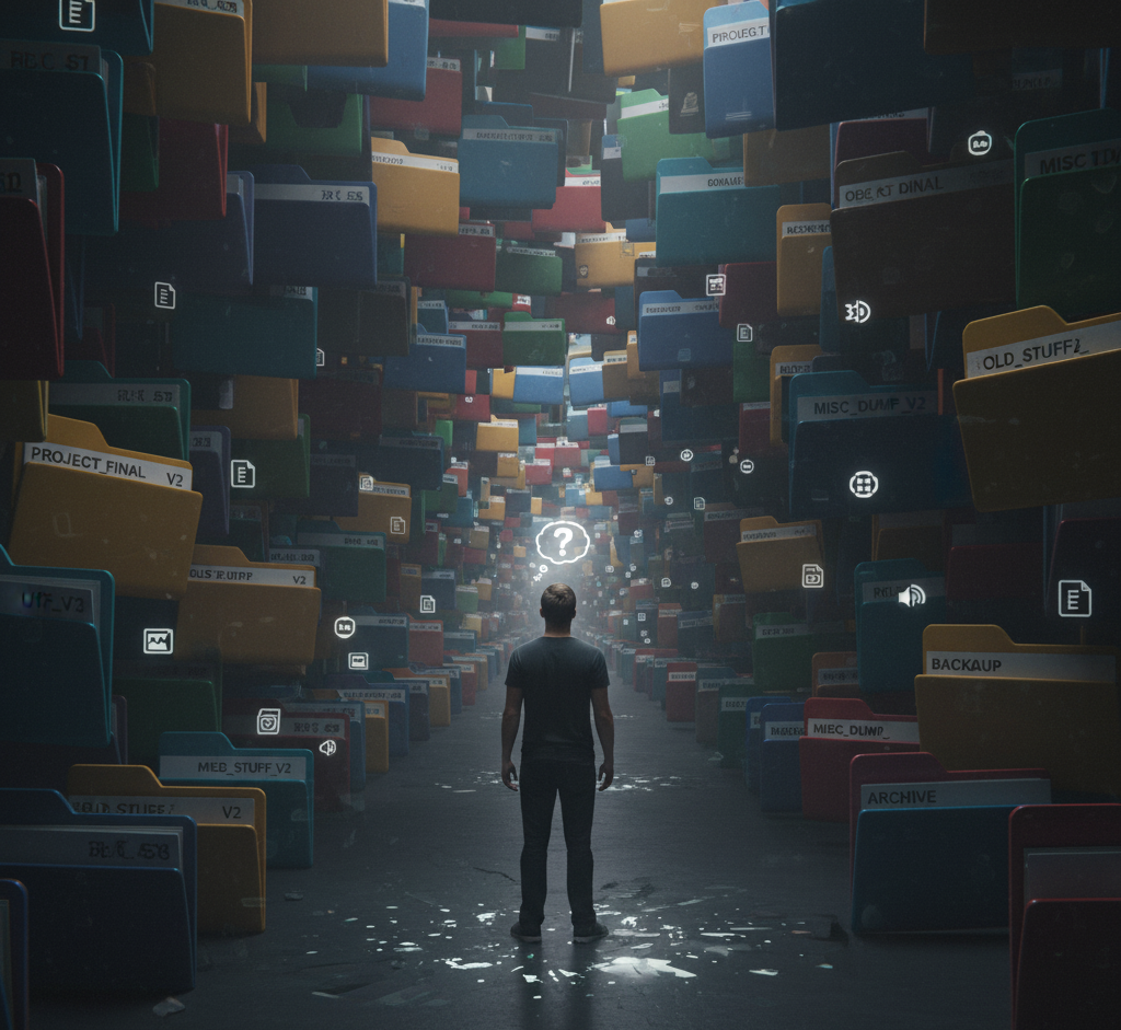 파일 찾기 어려움